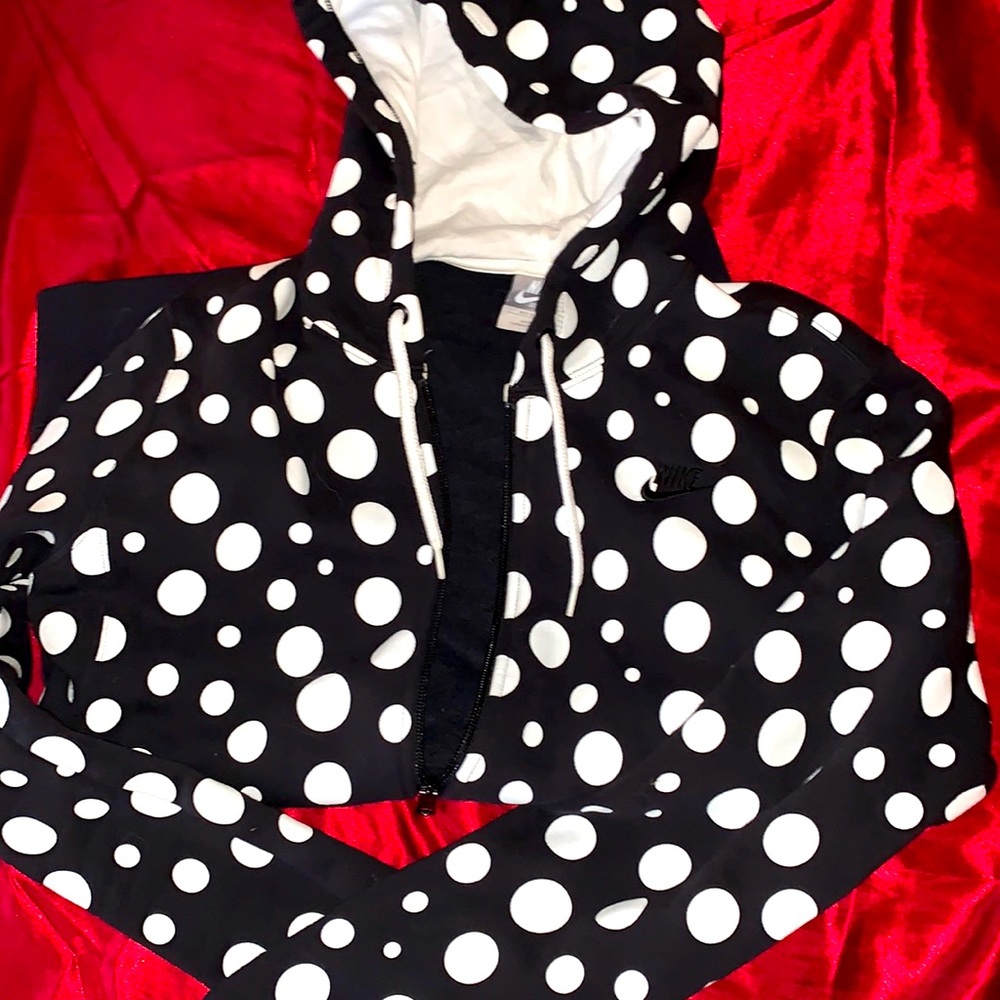 POLKA DOT NIKE ZIP-UP SWEATSHIRT
